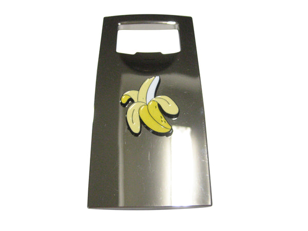 Yellow Toned Flat Peeled Banana Fruit Bottle Opener