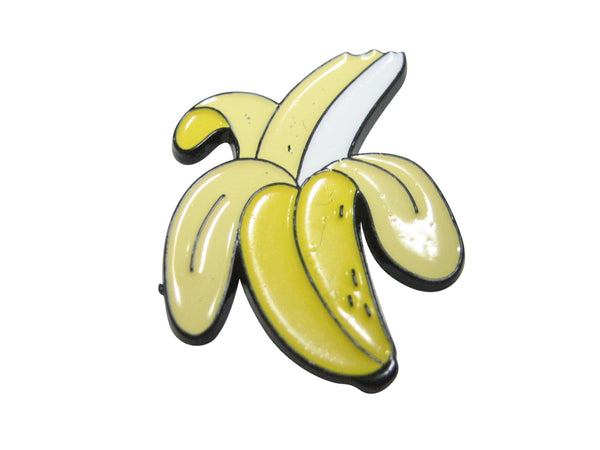 Yellow Toned Flat Peeled Banana Fruit Magnet