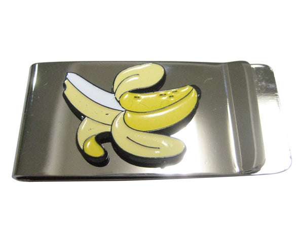 Yellow Toned Flat Peeled Banana Fruit Money Clip