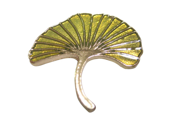 Yellow Toned Ginkgo Biloba Maidenhair Tree Leaf Magnet