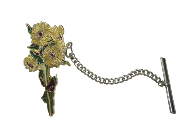 Yellow Toned Sunflower Tie Tack
