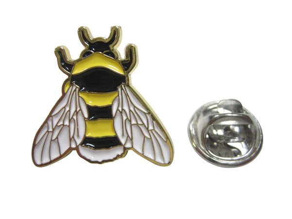 Yellow and Black Toned Bumble Bee Insect Bug Lapel Pin