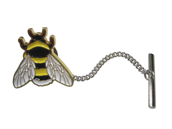 Yellow and Black Toned Bumble Bee Insect Bug Tie Tack