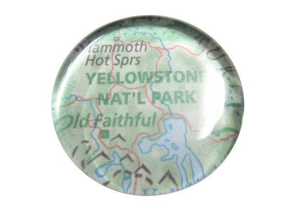 Yellowstone National Park Map Pendant Magnet