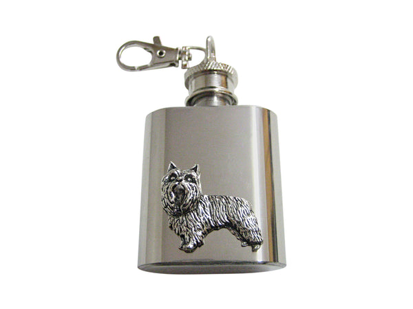 Yorkshire Terrier Dog 1 Oz. Stainless Steel Key Chain Flask