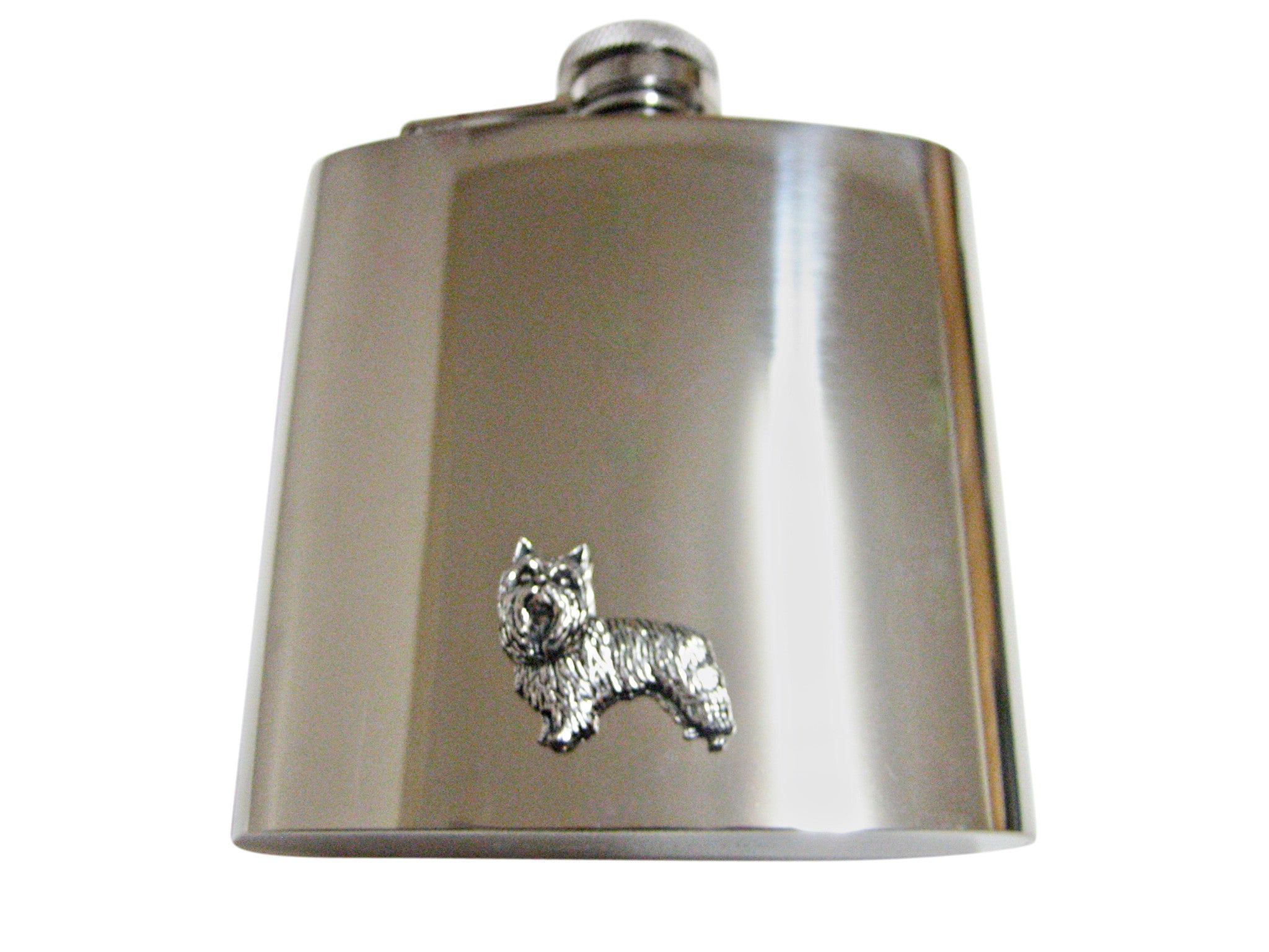 Yorkshire Terrier Dog 6 Oz. Stainless Steel Flask