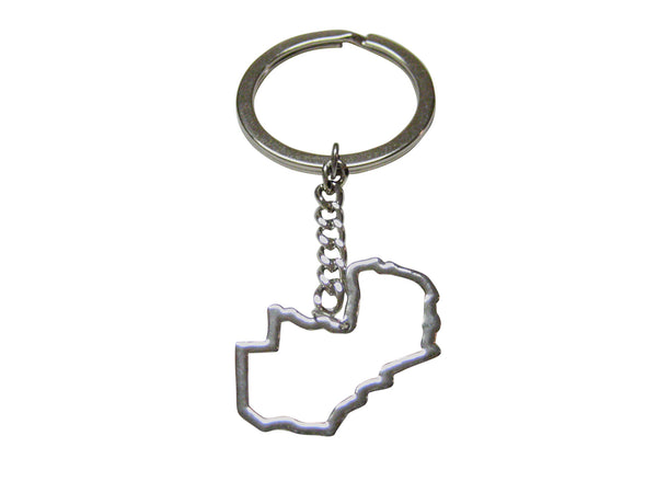 Zambia Map Outline Keychain