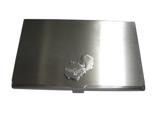Zambia Map Shape and Flag Design Business Card Holder
