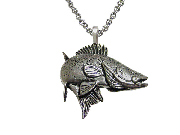 Zander Walleye Fish Pendant Necklace
