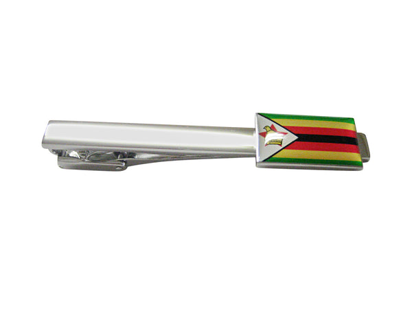 Zimbabwe Flag Square Tie Clip