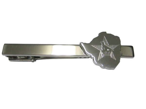 Zimbabwe Map Shape and Flag Design Tie Clip