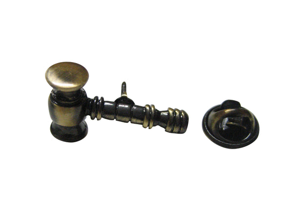bronze toned gavel lapel pin