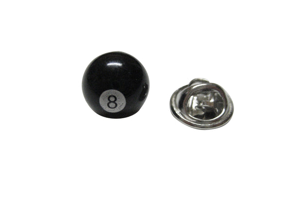 eight ball billiards lapel pin