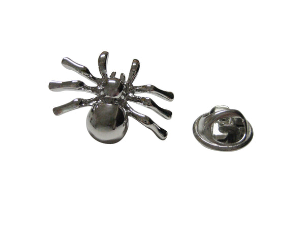metal shiny spider lapel pin