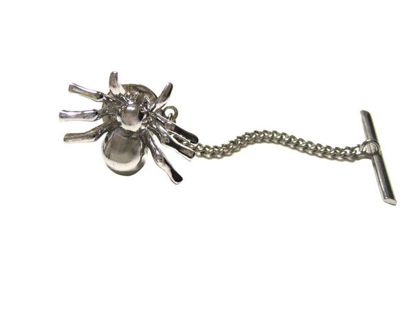 Metallic Spider Tie Tack