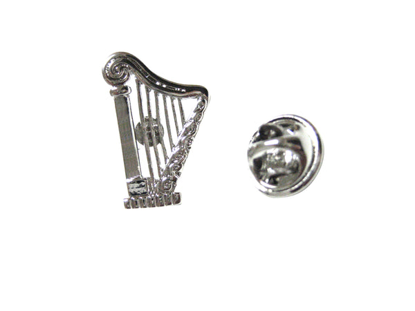 musical harp lapel pin