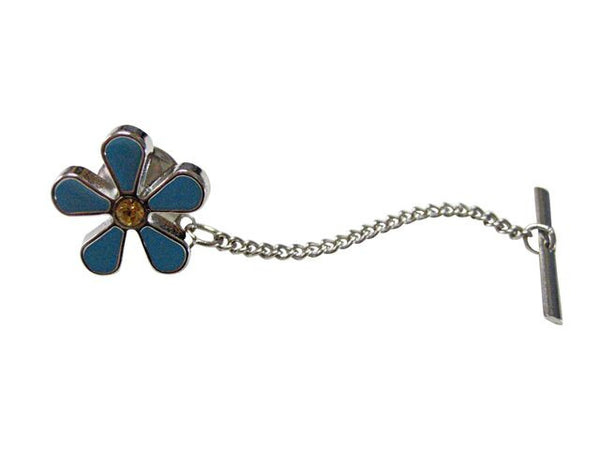 Turquoise Flower Tie Tack