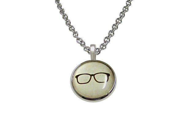 Hipster Glasses Pendant Necklace